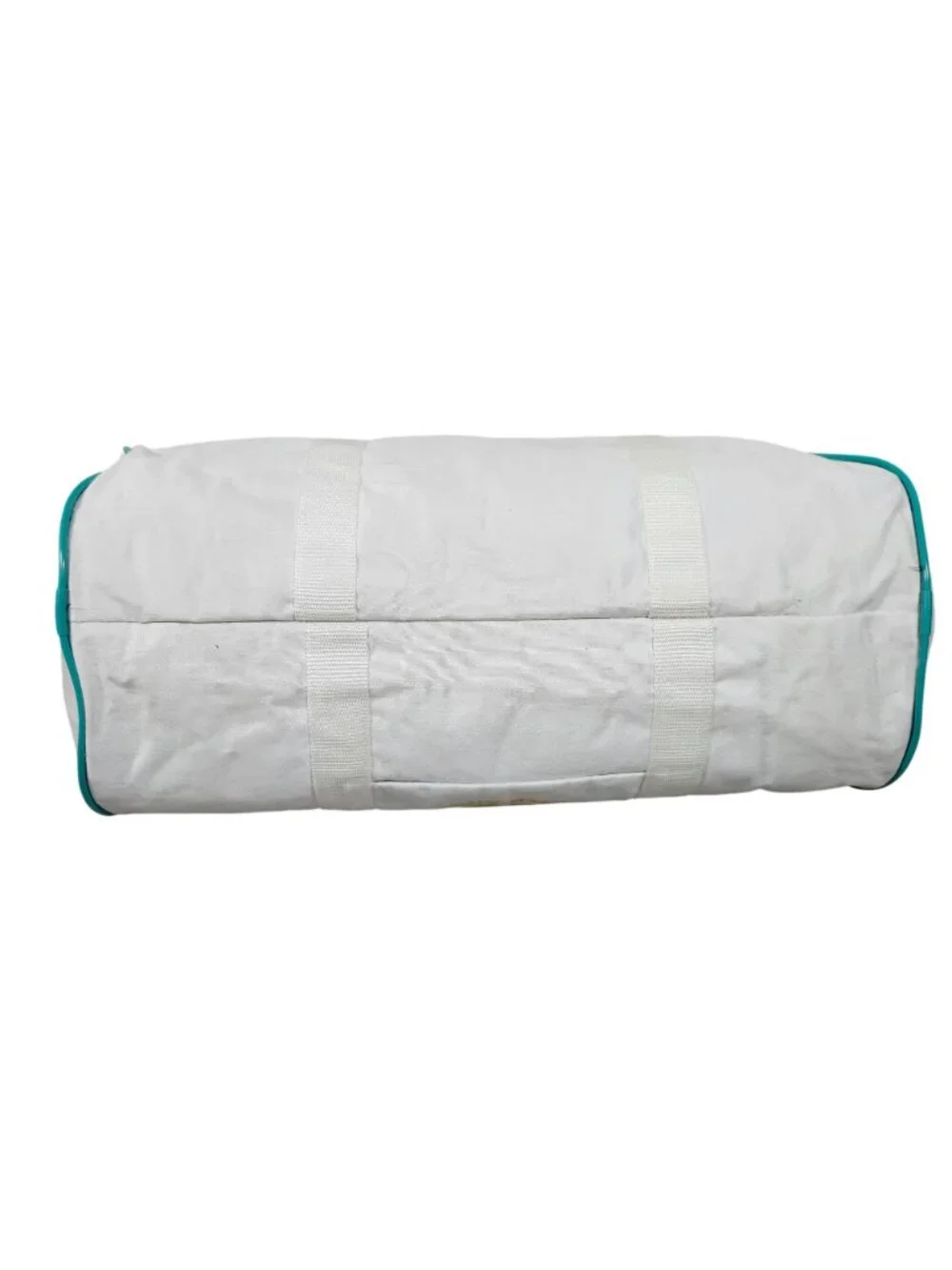 Vintage Hawaii World United Airlines Duffel Bag White With Teal Accents